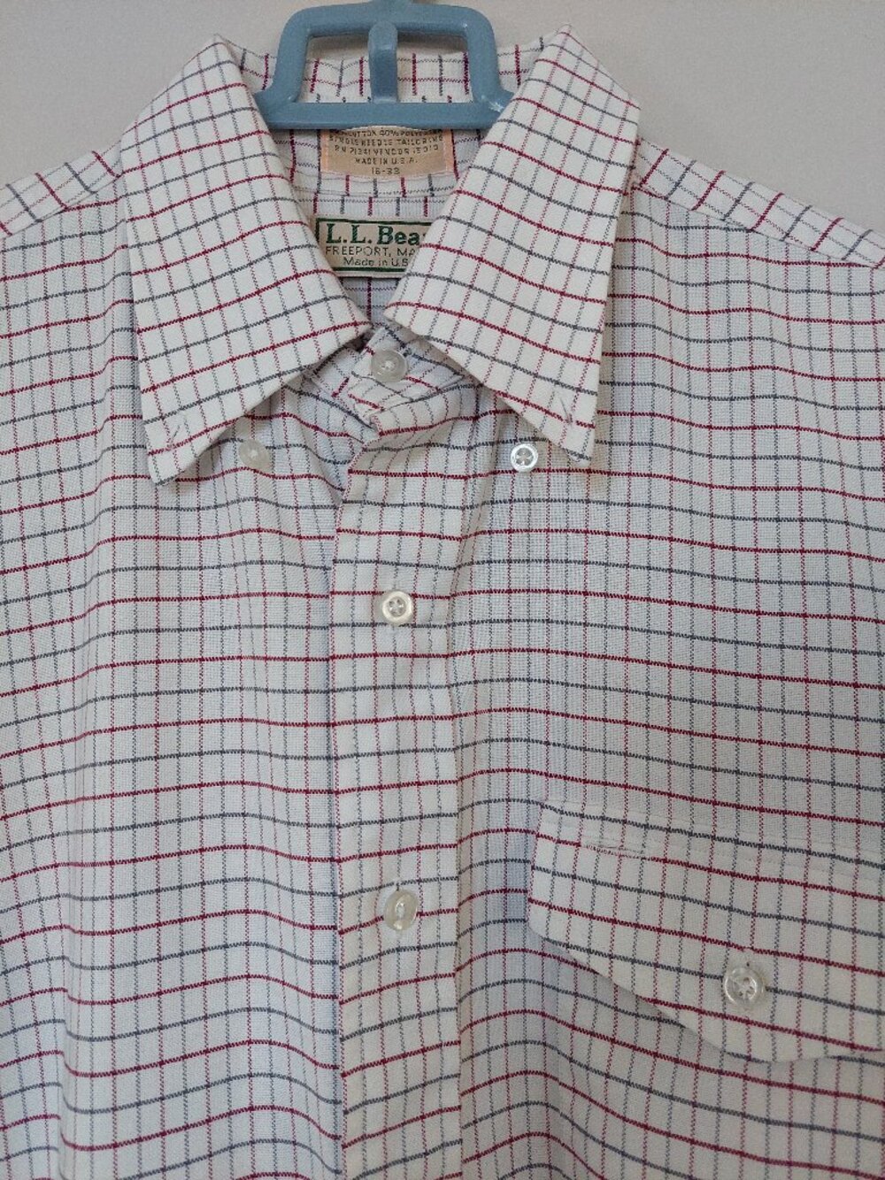 L.L.Bean Men's Sz 16 Long-sleeve Button-down Shirt made in the U.S.A.